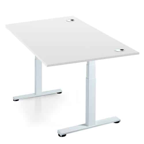 Fika White Standing Desk |With Grommets
