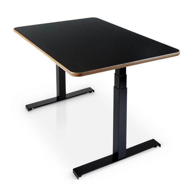 Fika Birch Plywood Standing desk black Skyflo frame black laminate top 2143bed3 b696 41a3 b1e2 62f1a671f111