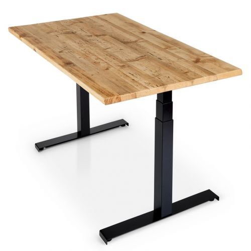 Sisu Reclaimed Wood Standing Desk black frame