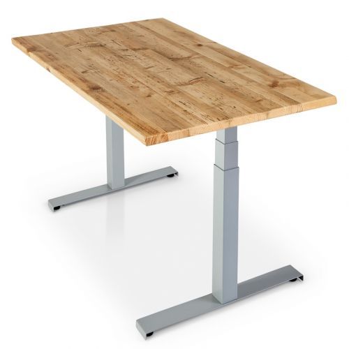 Sisu Reclaimed Wood Standing Desk grey frame