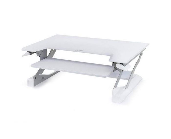 White WorkFit-t Standing Desk Riser from Ergotron