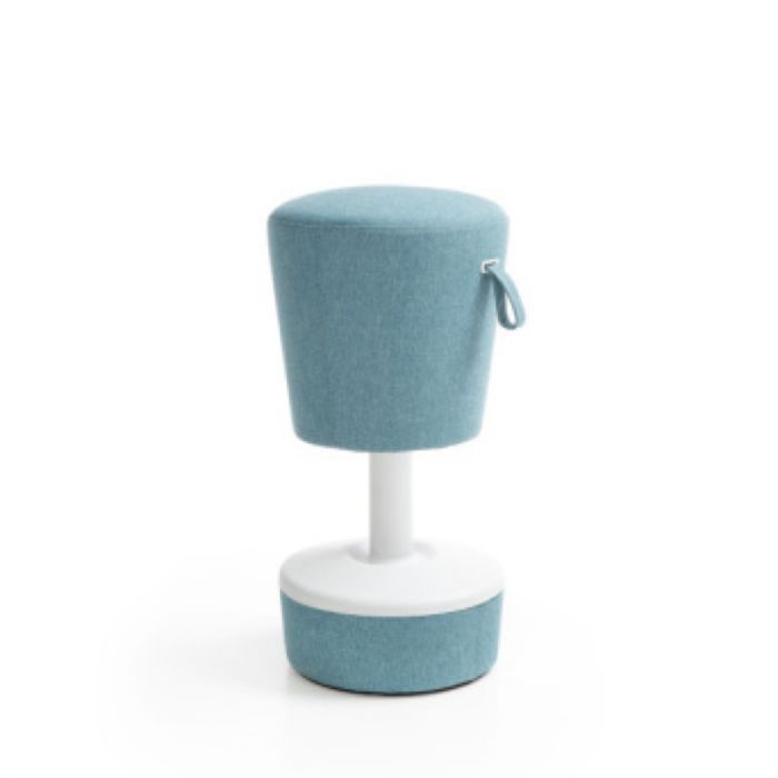 mickey stool light grey fabric base
