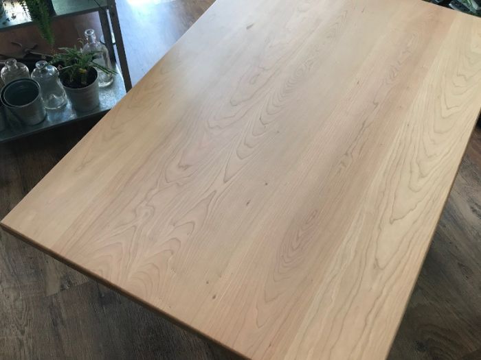 solid wood cherry standing desk