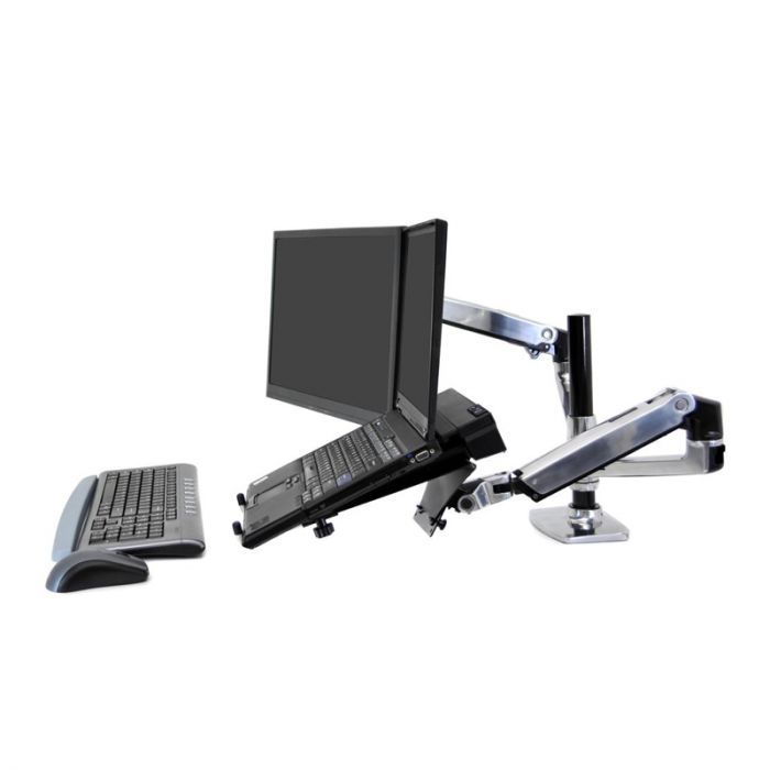 LX monitor arm with laptop