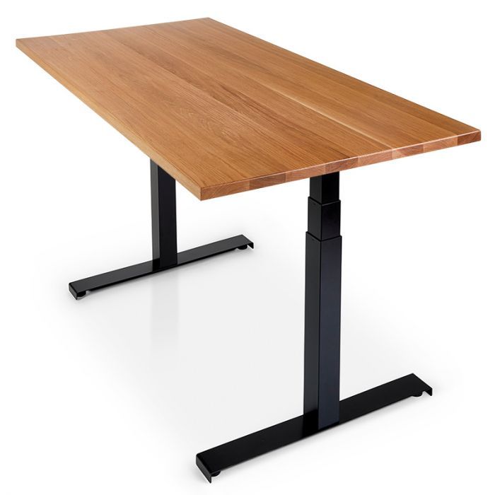 Sisu Oak Standing Desk with black Skyflo frame