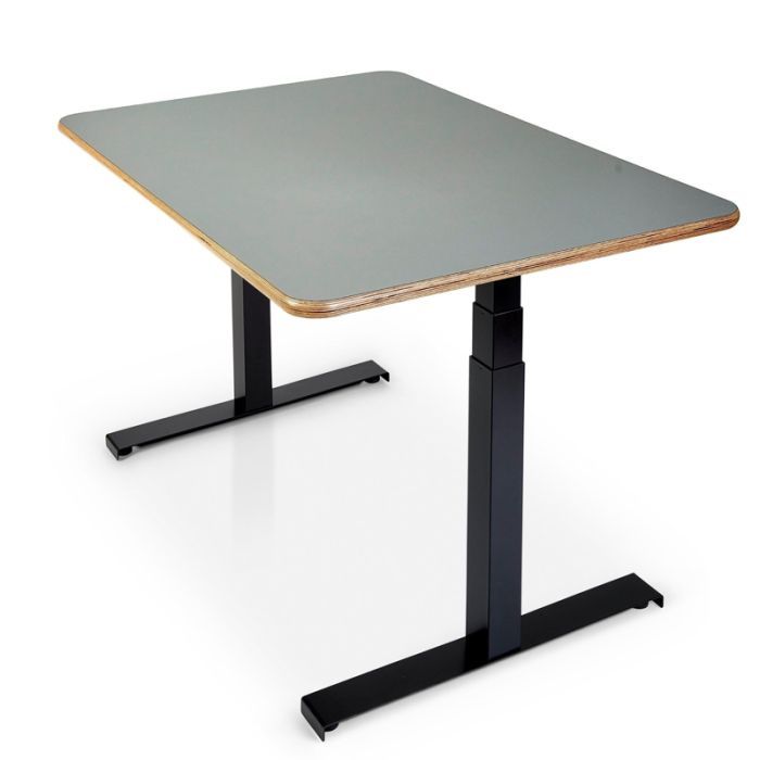 Fika Plywood Standing desk black grey