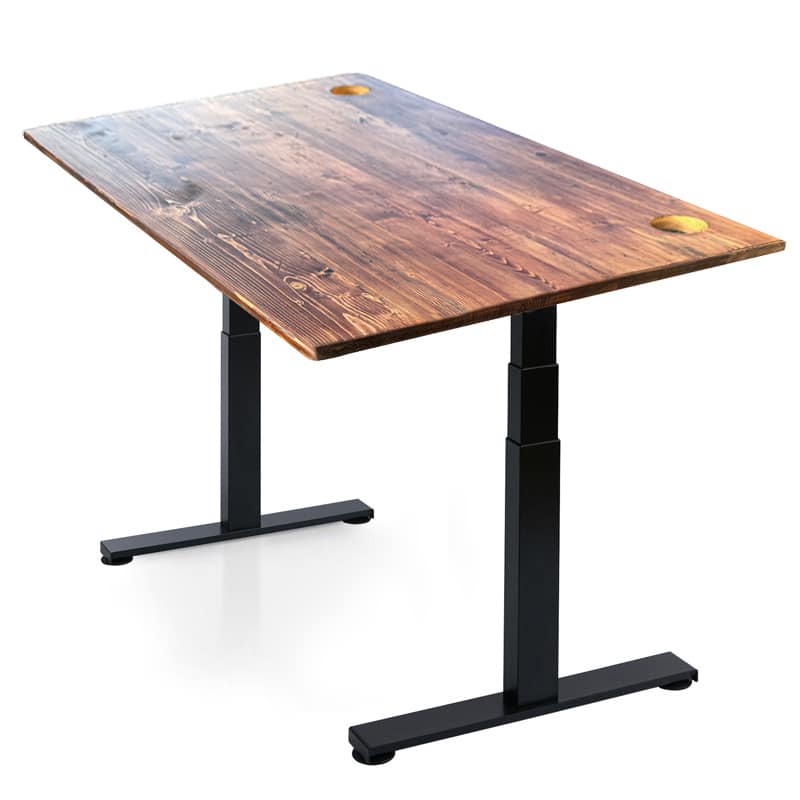 Sisu Reclaimed Wood Standing Desk | Walnut stain - 1200 x 800mm