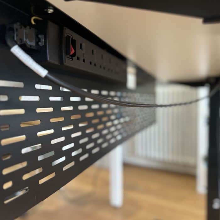 Under Desk Cable Management Screen | Power and Privacy