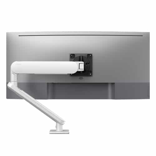 Ora White Monitor Arm Curved Screen