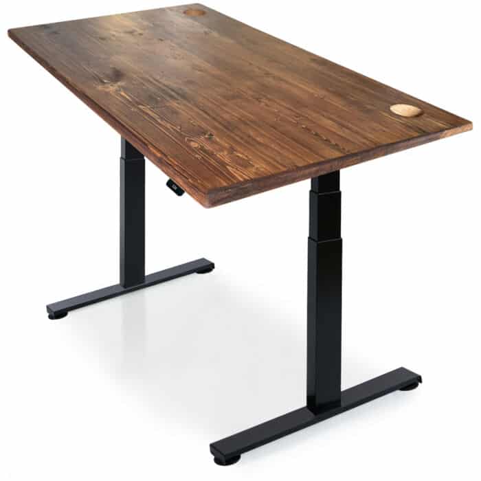 Sisu Reclaimed Standing Desk Walnut Stain 1200x800 Black Frame