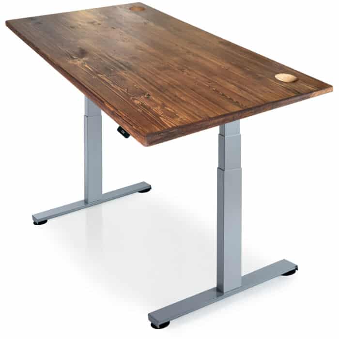 Sisu Reclaimed Standing Desk Walnut Stain 1200x800 Grey Frame