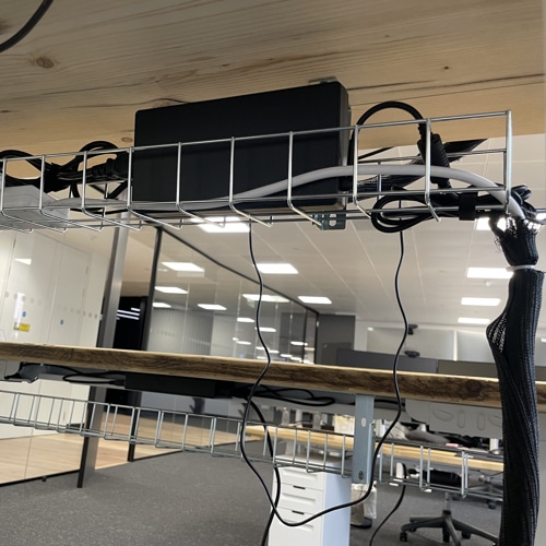 Under Desk Wire Cable Management Tray