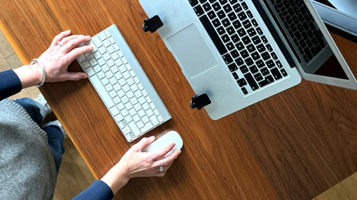 Ark laptop holder from above